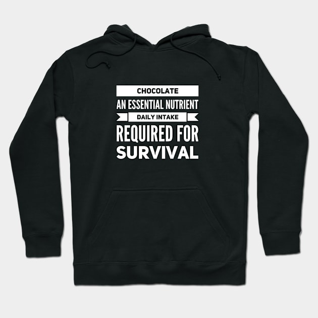 Chocolate An Essential Nutrient Hoodie by MzBink